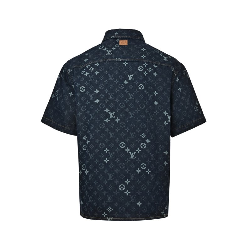 Louis Vuitton Monogram Denim Short Sleeve Shirt Navy view