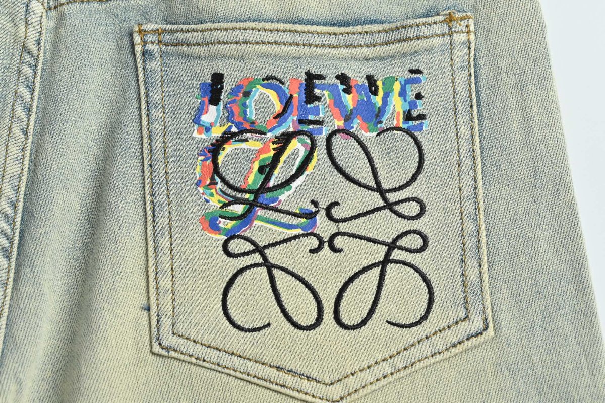 Light Wash Straight Leg Denim Jeans view