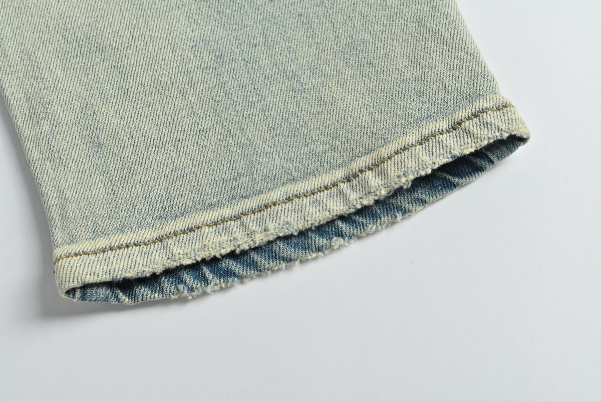 Light Wash Straight Leg Denim Jeans view