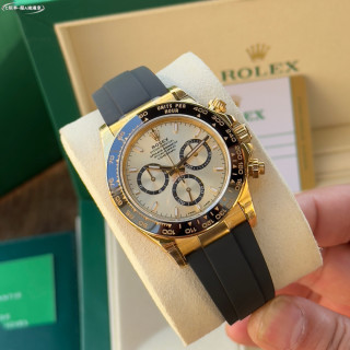 Rolex Daytona Chronograph Gold & Black Ceramic Bezel view 2