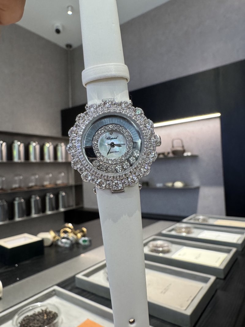 Chopard Happy Diamonds 30mm UA Replica Watch - Navy Canvas view