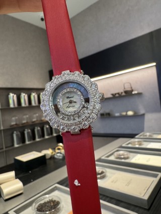 Chopard Happy Diamonds 30mm UA Replica Watch - Navy Canvas view 7