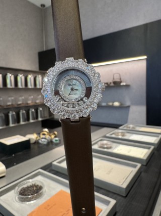 Chopard Happy Diamonds 30mm UA Replica Watch - Navy Canvas view 8