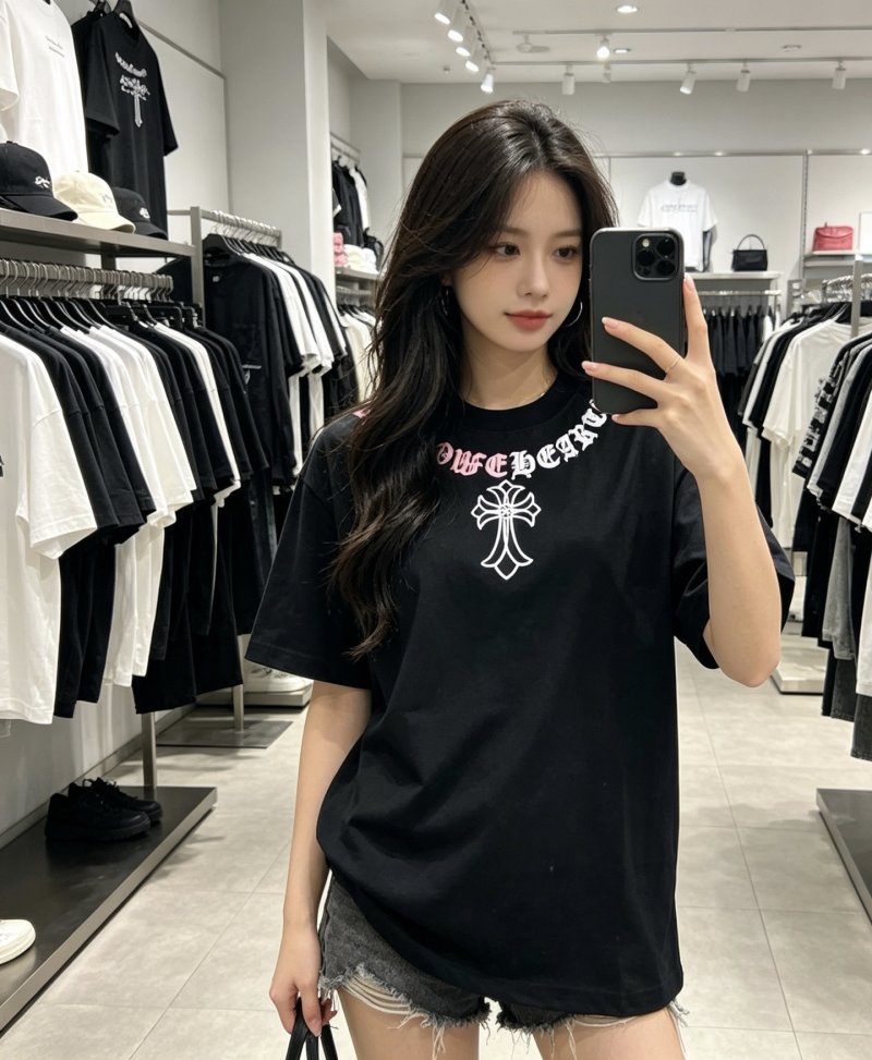 Chrome Hearts Black Cross Logo T-Shirt