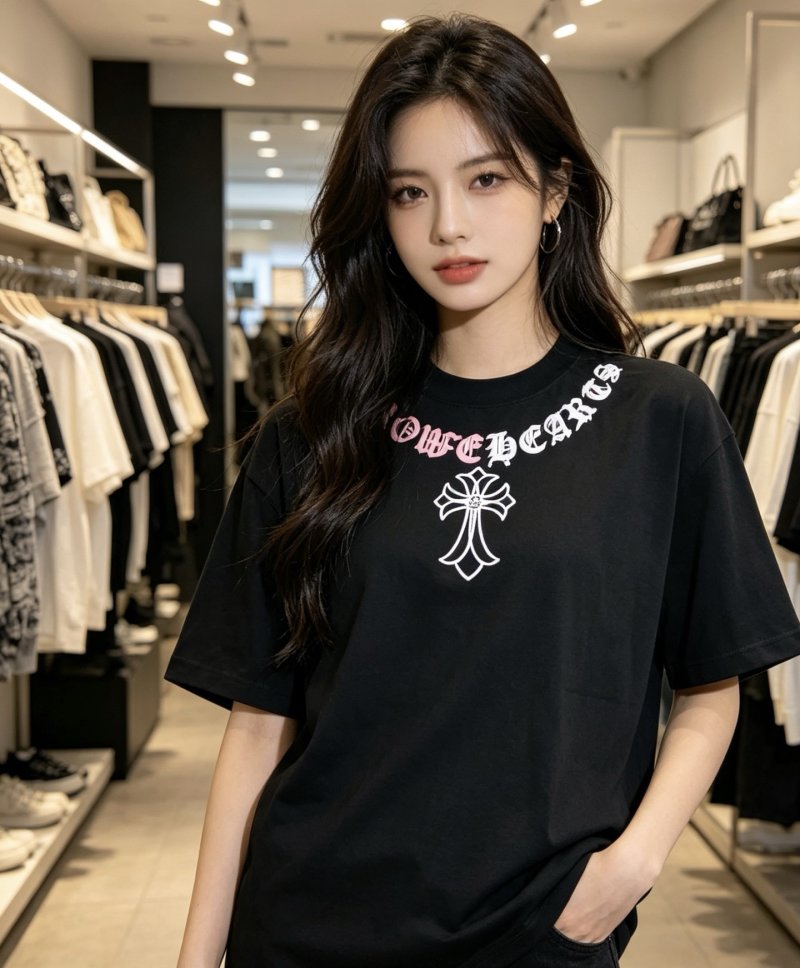 Chrome Hearts Black Cross Logo T-Shirt view