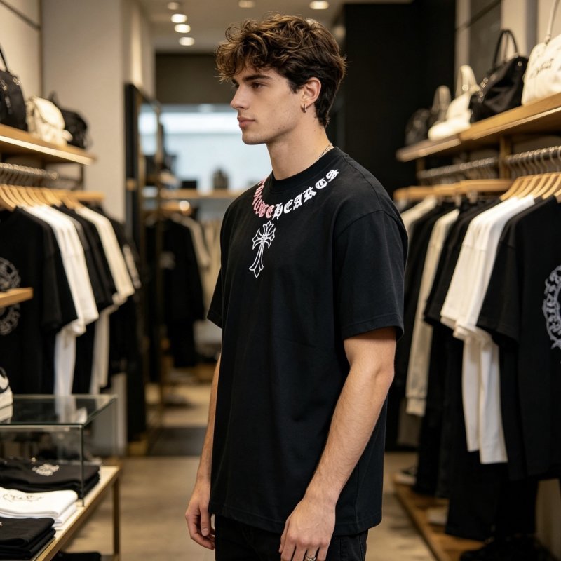 Chrome Hearts Black Cross Logo T-Shirt view