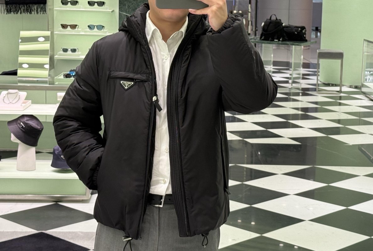 Prada Black Nylon Down Jacket view