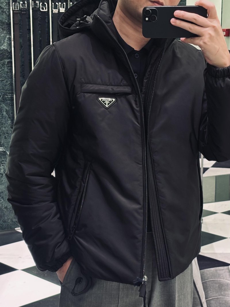 Prada Black Nylon Down Jacket view