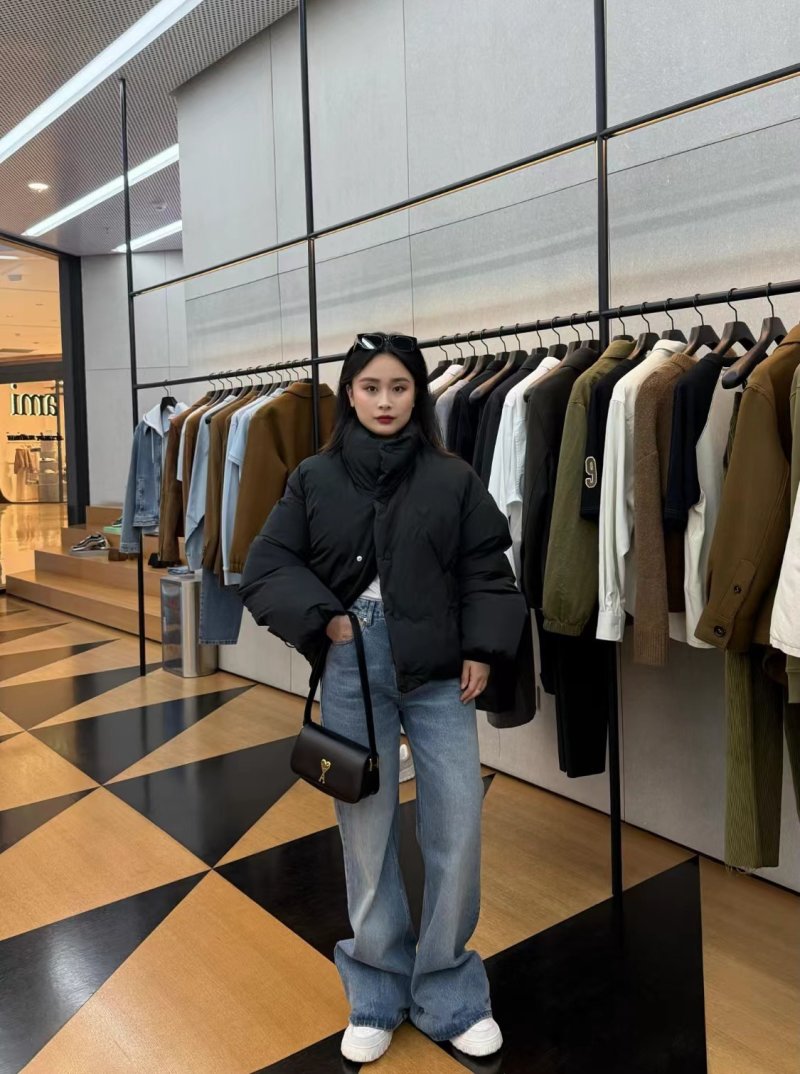 Black Oversized Puffer Down Jacket view