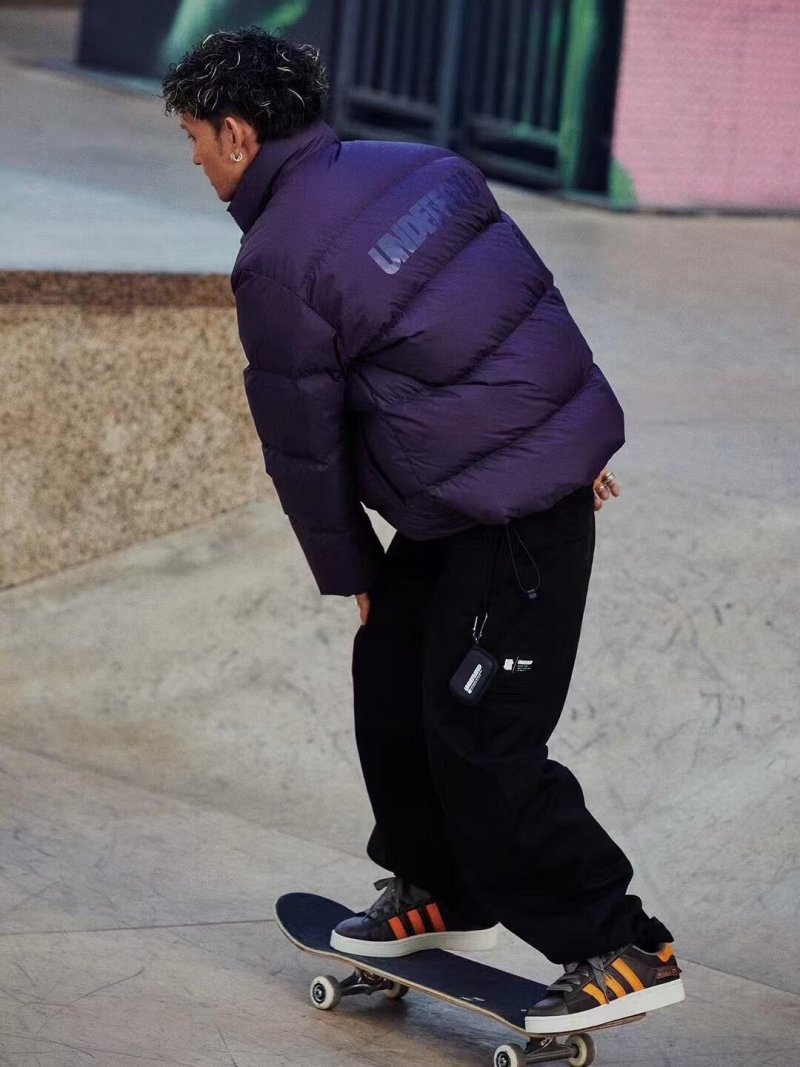 Essentials Purple Puffer Down Jacket view