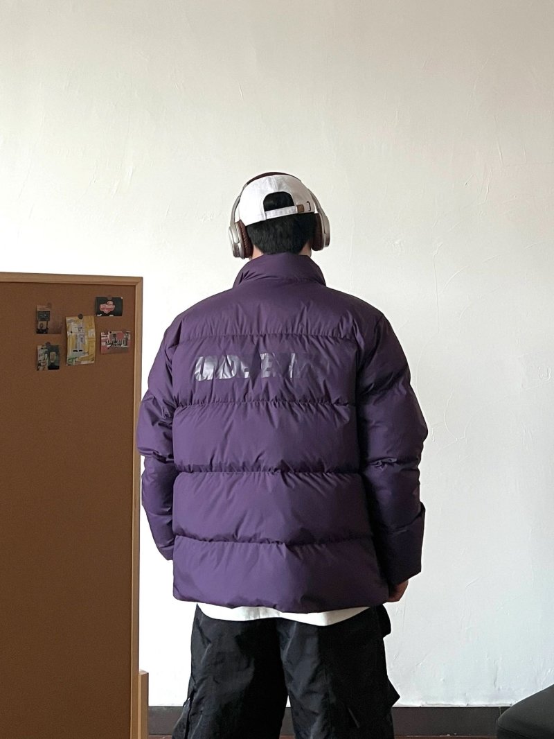 Essentials Purple Puffer Down Jacket view