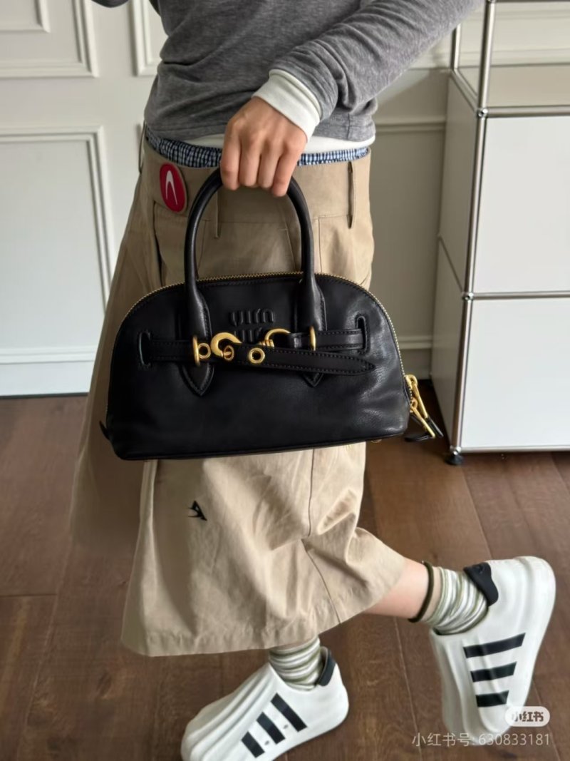 Miu Miu Shell Top-Handle Bag Black