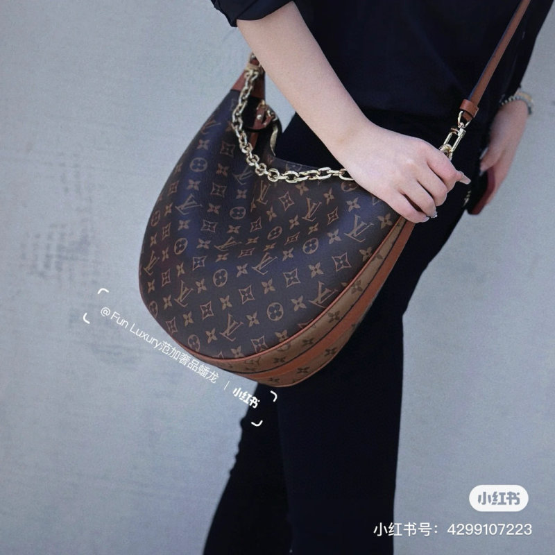 Louis Vuitton Monogram Canvas Shoulder Bag - Brown