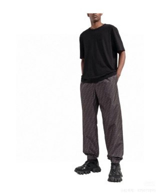 Fendi FF Monogram Brown Wide-Leg Pants view 8