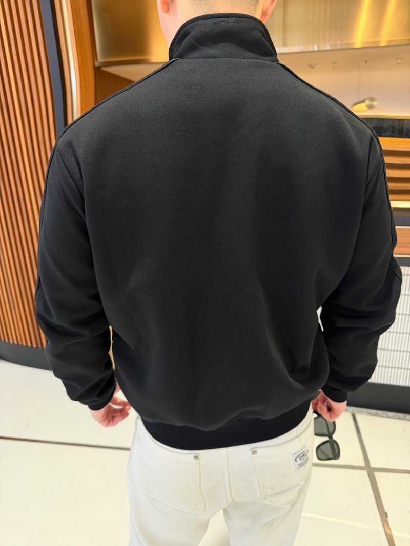 Black Zip-Up Harrington Jacket view