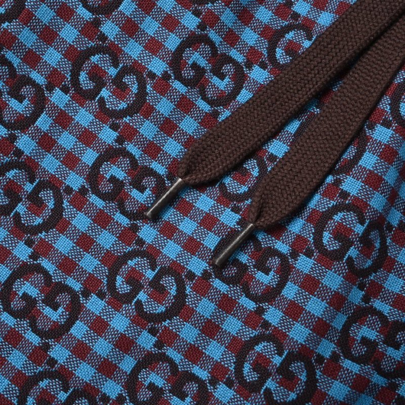 Gucci GG Monogram Blue Checkered Shorts view