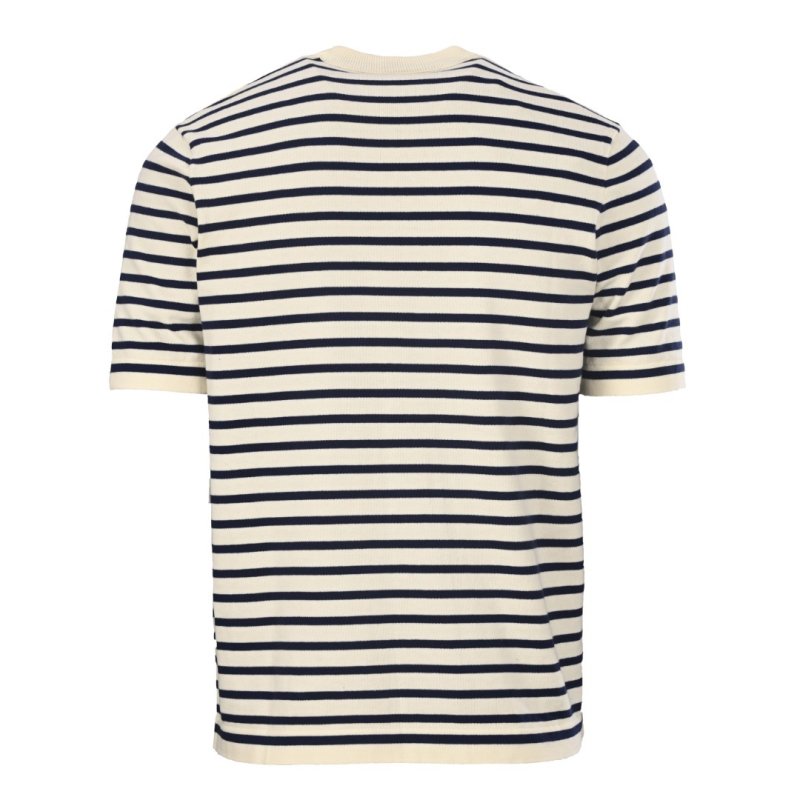 Prada Striped Cream Navy T-Shirt view