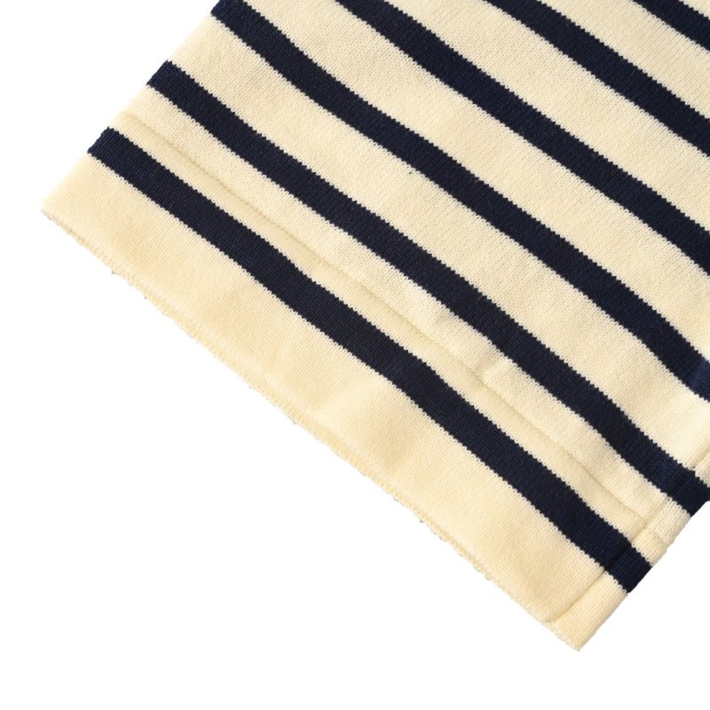 Prada Striped Cream Navy T-Shirt view