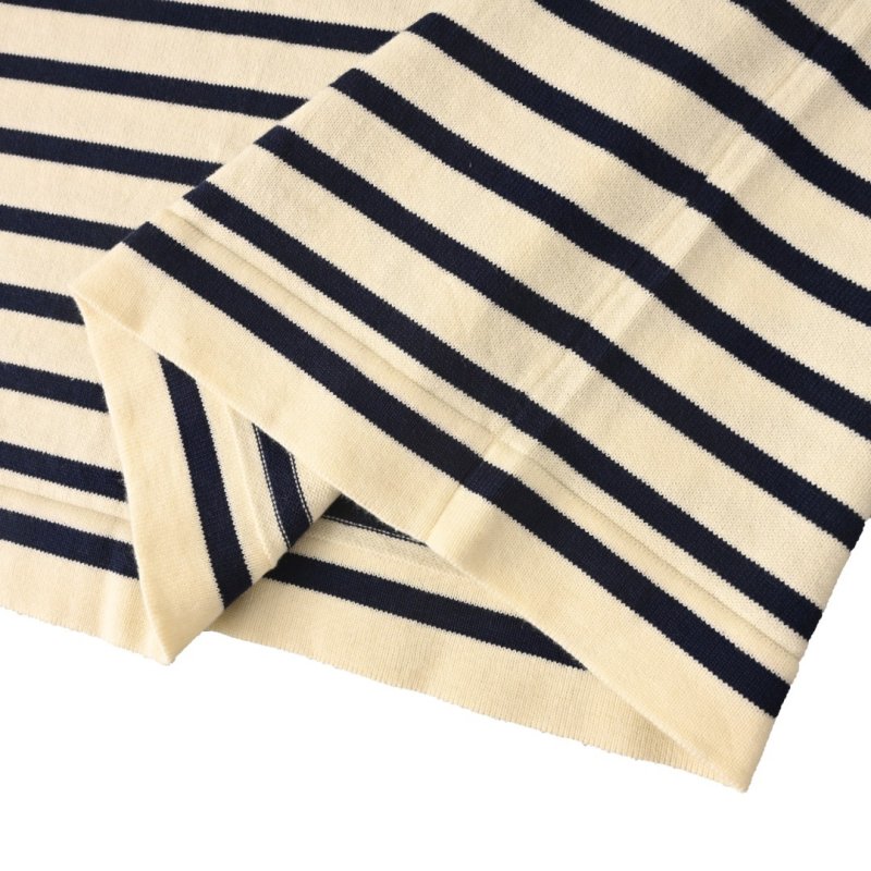 Prada Striped Cream Navy T-Shirt view
