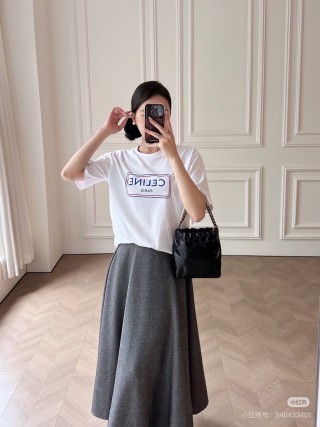 Celine Paris Logo White T-Shirt view 2