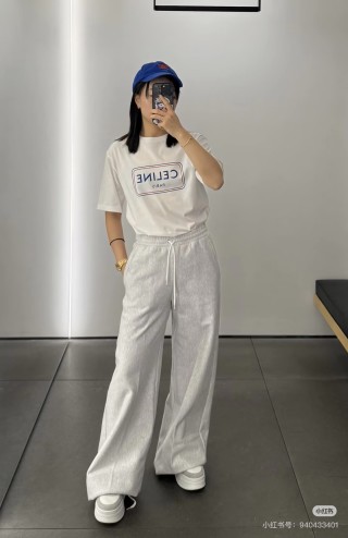 Celine Paris Logo White T-Shirt view 3