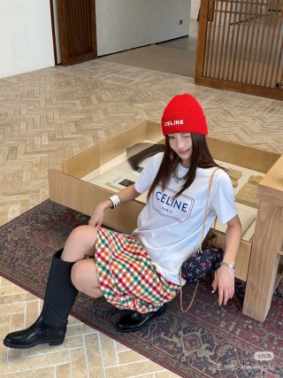 Celine Paris Logo White T-Shirt view 6
