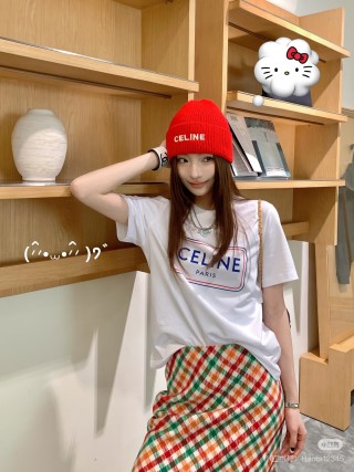 Celine Paris Logo White T-Shirt view 7
