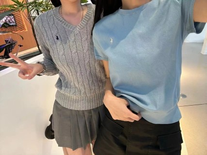Ralph Lauren Women's Classic Crew Neck T-Shirt Light Blue view 9