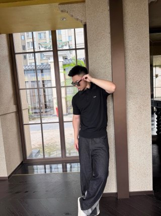 Lacoste Classic Black Polo Shirt view 7