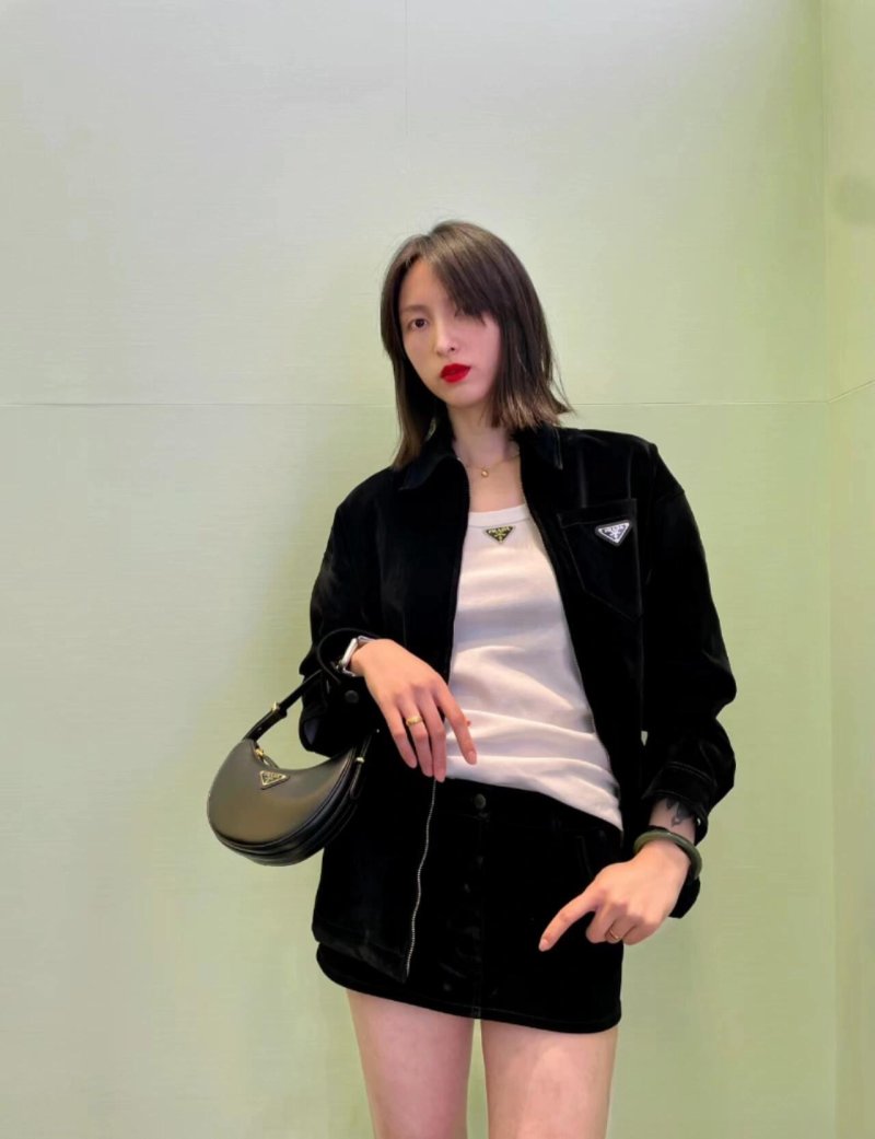 Prada Black Velvet Blazer Jacket