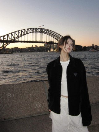 Prada Black Velvet Blazer Jacket view 5
