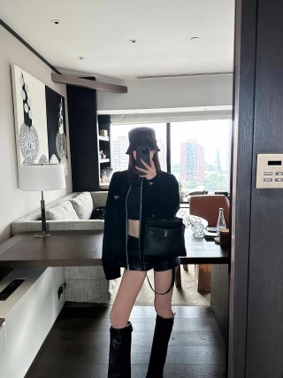 Prada Black Velvet Blazer Jacket view 9