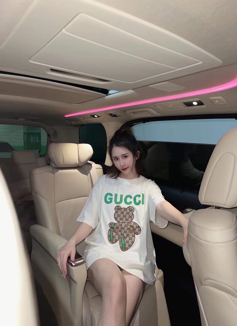 Gucci Teddy Bear Graphic White T-Shirt