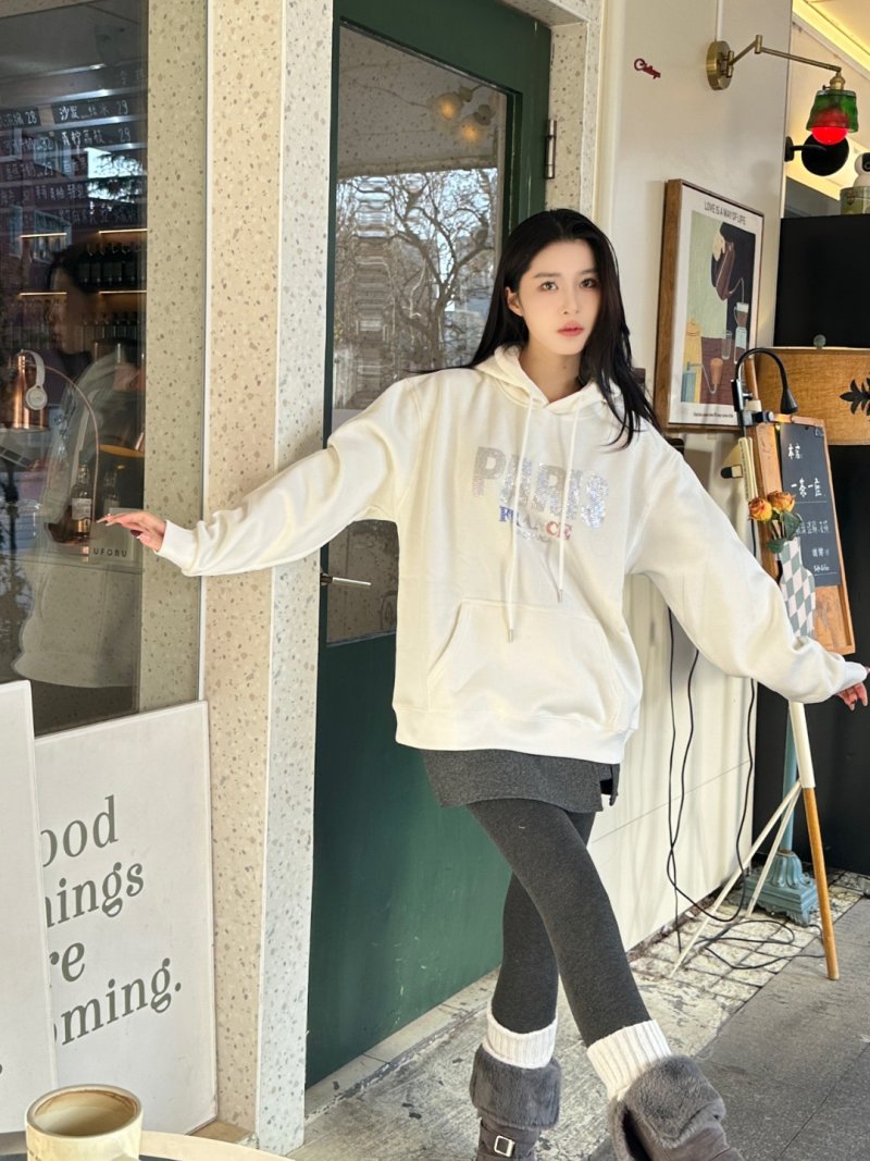 Paris Graphic Cream Hoodie view