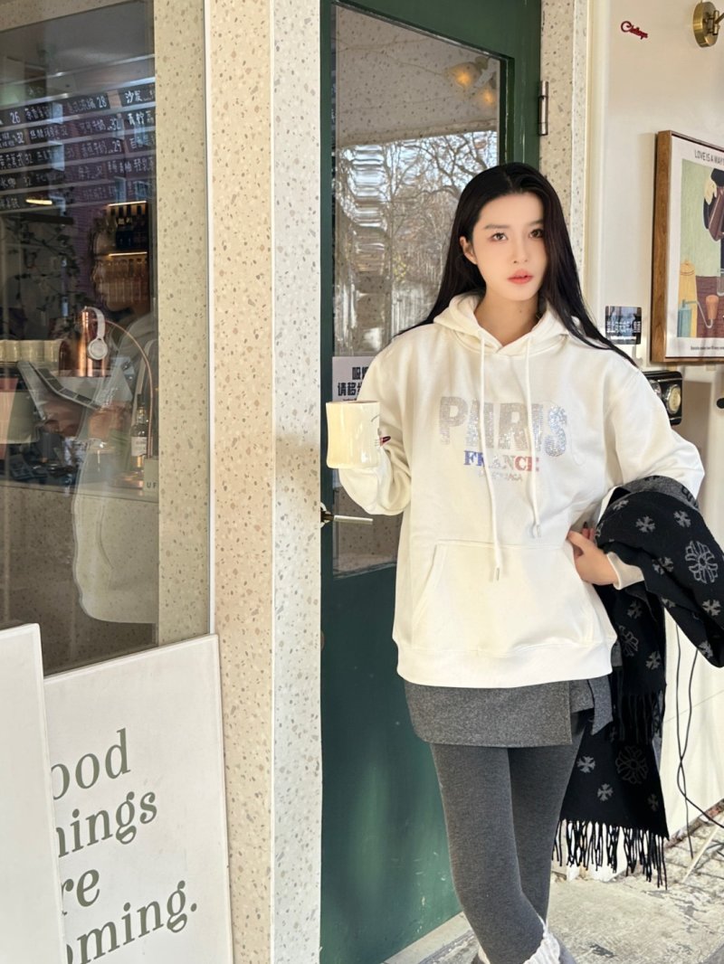 Paris Graphic Cream Hoodie view