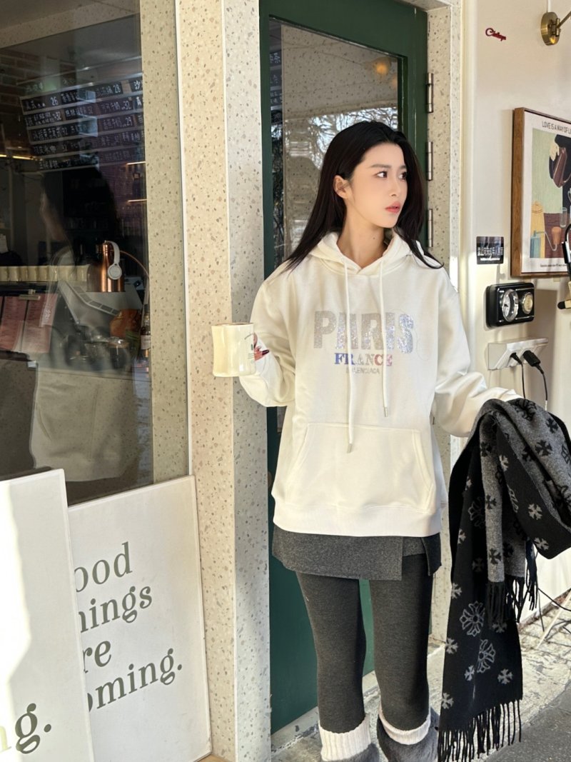 Paris Graphic Cream Hoodie view