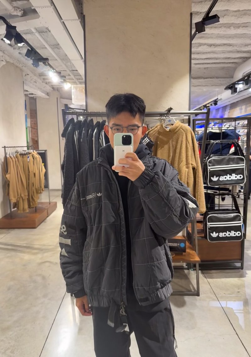 Adidas Black Quilted Puffer Jacket