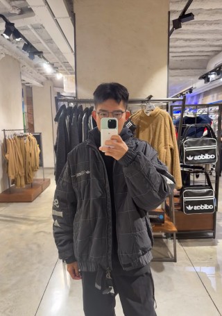 Adidas Black Quilted Puffer Jacket