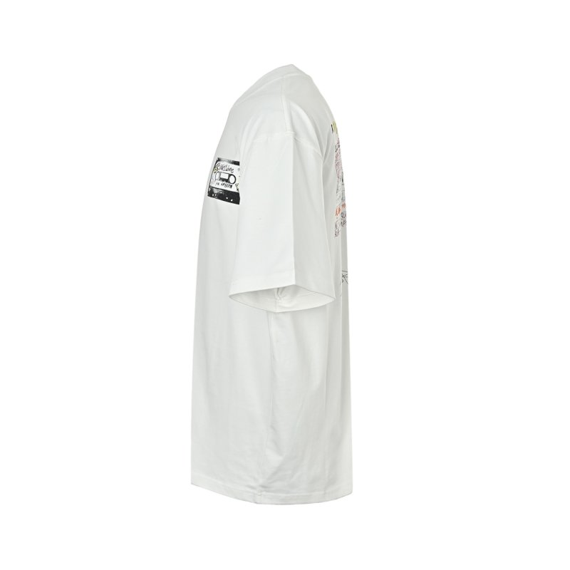 White Oversized Short-Sleeve T-Shirt with Chest Logo view