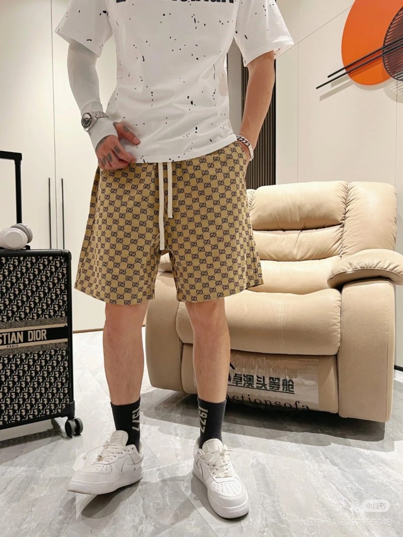 Gucci GG Monogram Beige Shorts