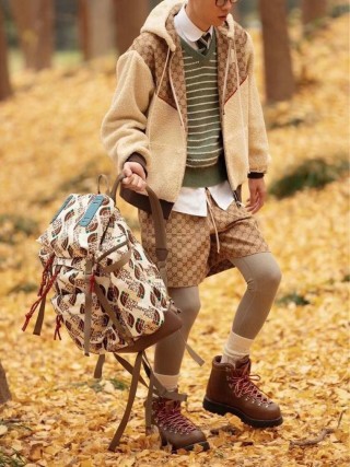 Gucci GG Monogram Beige Shorts view 9