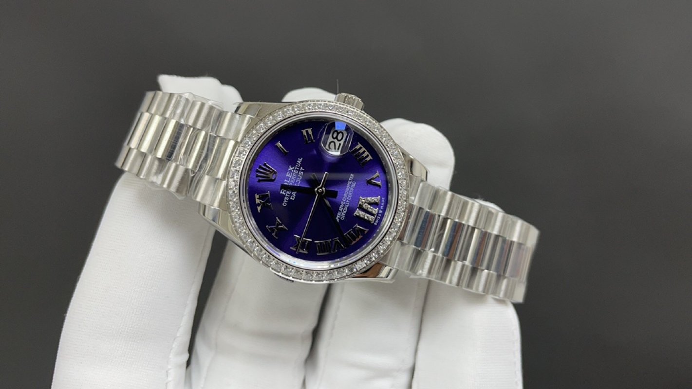 Rolex Datejust 31mm Purple Diamond Bezel Watch view