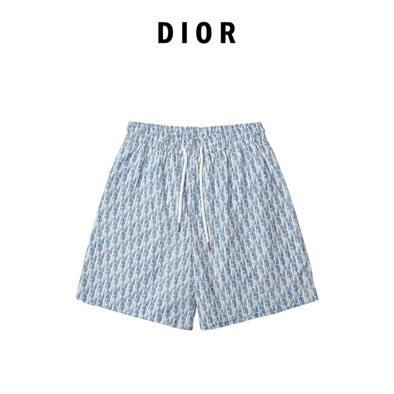 Blue Textured Swim Shorts view