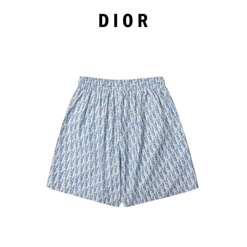 Blue Textured Swim Shorts view