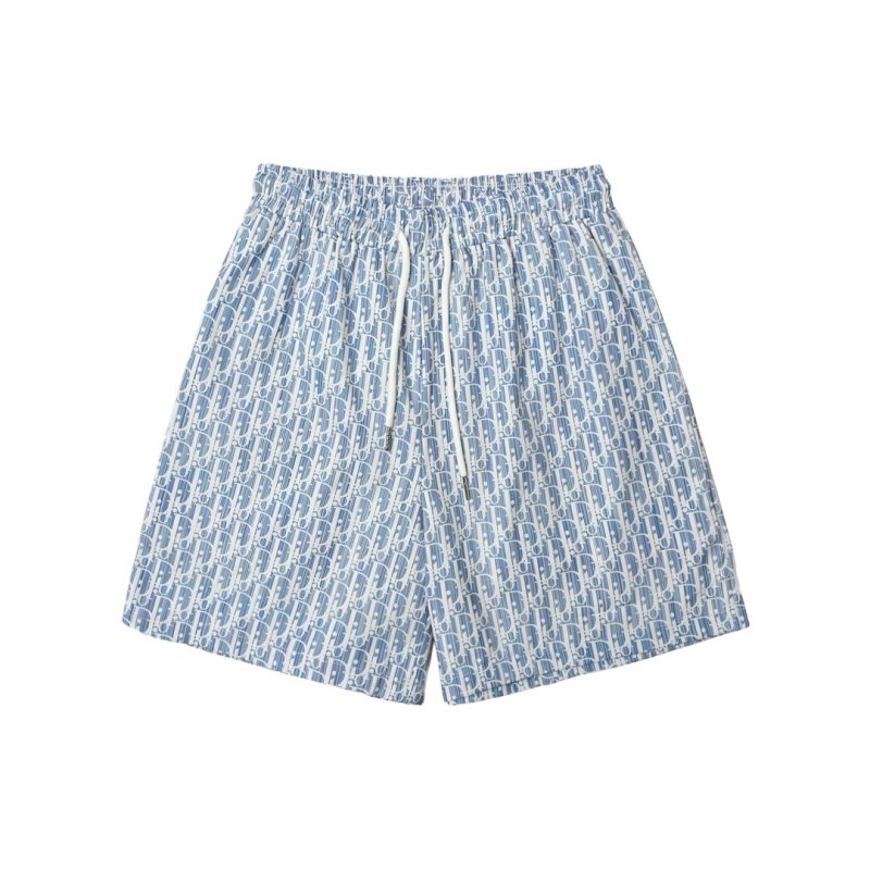 Blue Textured Swim Shorts view