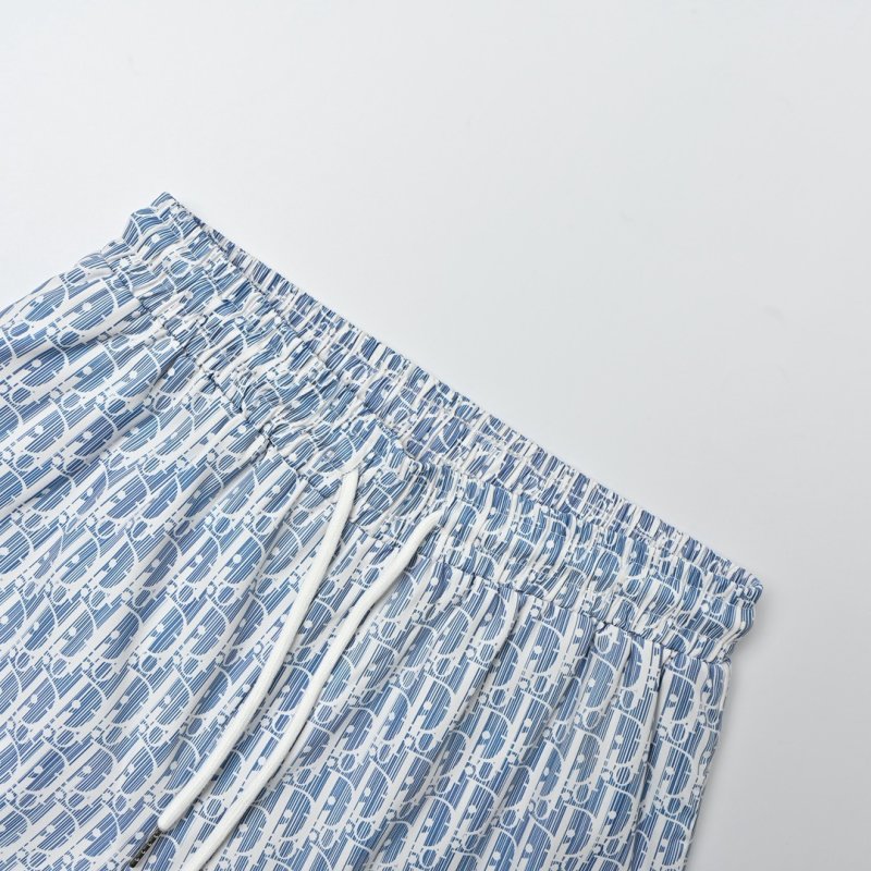 Blue Textured Swim Shorts view