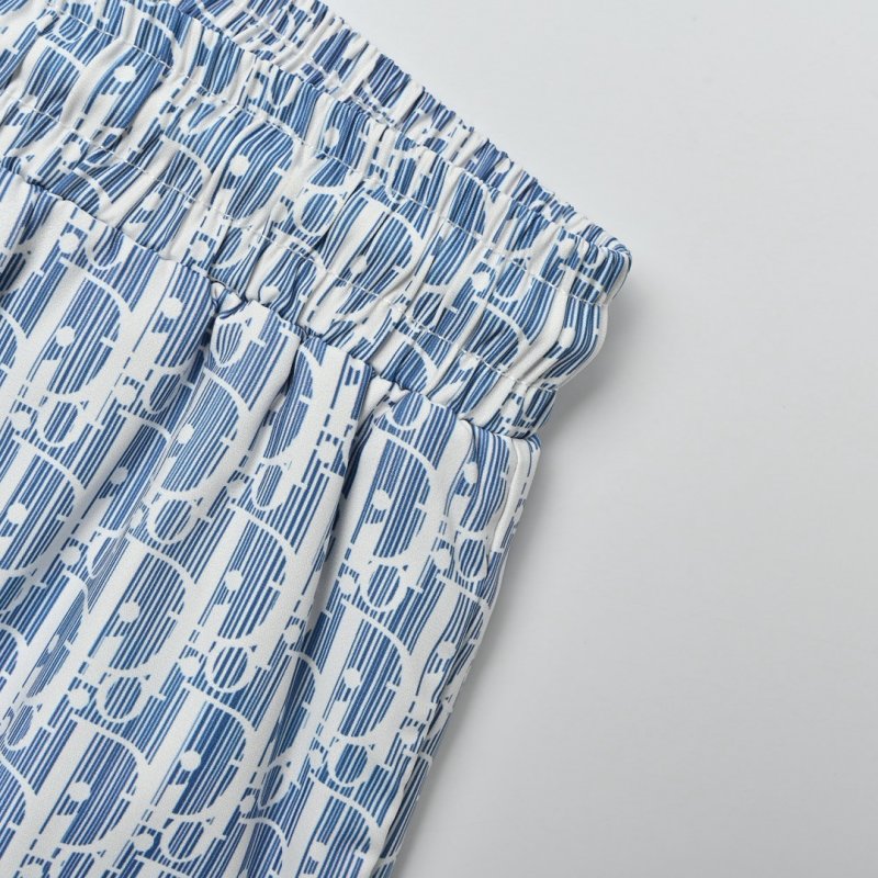 Blue Textured Swim Shorts view