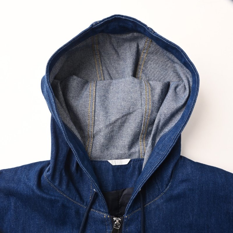 Dior Christian Dior Navy Denim Zip Hoodie Jacket view