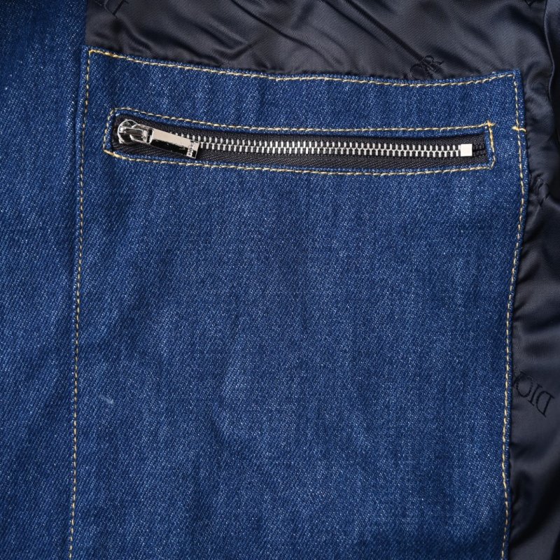 Dior Christian Dior Navy Denim Zip Hoodie Jacket view