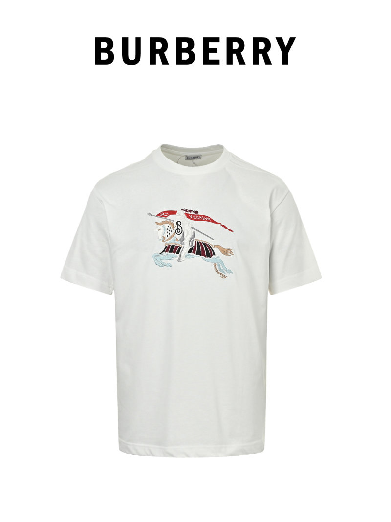 Burberry EKD Embroidered White T-Shirt view